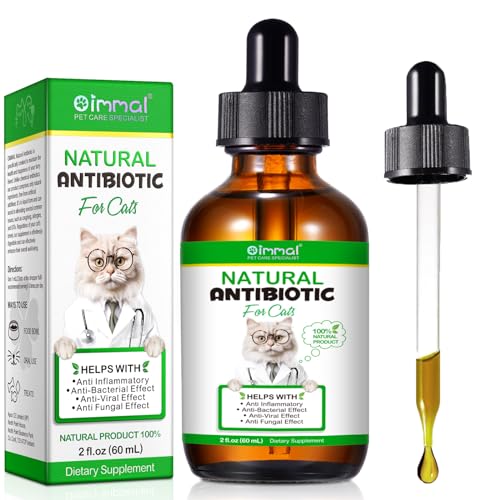 Antibiotics for Cats, 60ml Cat Antibiotics for infections, Cat Multivitamin, Supports Allergy Relief, Roast Chicken Flavor von Bieyoc