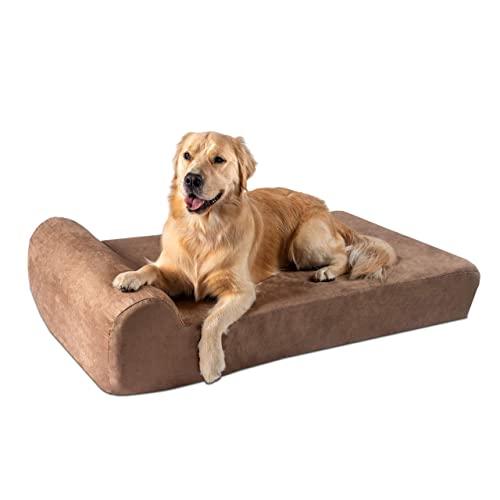 Big Barker orthopädisches Hundebett, mit 17,8 cm Kopfkissen für große und extragroße Rassen (mit Kopfstütze) von Big Barker
