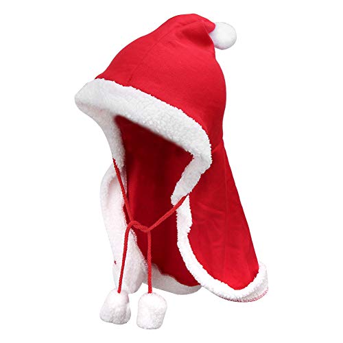 BigBig Style Haustier-Weihnachtskleidung, roter Hut, Festival, Schal, Kostüm, Zubehör von BigBig Style