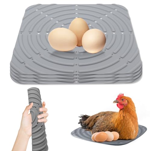 Waschbare Hühner-Nistpads zum Legen von Eiern, Nistpads für Hühnerstall, Nistkasten-Pads für Hühner, langlebige Hühnerstreu für Stall, Geflügelnestkasten, Pads für Hühner (30,5 x 30,5 cm) (grau) von BigKing