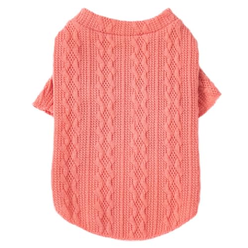 Bequemer Haustierpullover, gemütlicher Zweibein-Pullover, Rundhalsausschnitt, einfaches An- und Ausziehen, bequeme Passform, zarte, leichte Haustierkleidung, Rosa, Größe L von Bigougem