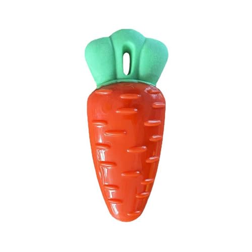 Bigougem Auberginenförmiges Zahnspielzeug für Hunde, interaktives Zahnen, niedliche Maiskarotte, Aubergine, beißfest, weiches Gemüse für Übungstraining, klein, groß, Karotten-Set von Bigougem