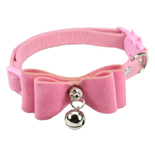 Exquisite Glockendekoration, Katzenhalsband, Glockendekoration, Haustierhalsband, Katze, Plüschhalsband mit Schleife, Glocke, verstellbare Größe, einfach zu tragen, Haustierzubehör, Rosa Exquisite Glockendekoration, Katzenhalsband, Glockendekoration, Haustierhalsband, Katze, Plüschhalsband mit Schleife, Glocke, verstellbare Größe, einfach zu tragen, Haustierzubehör, Rosa von Bigougem