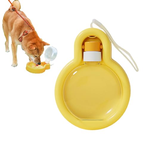 Haustier-Wasserflasche für Spaziergänge mit Hunden, tragbarer Wasserspender, auslaufsicherer Wassernapf, Welpen-Trink-Futterspender für Haustiere, Outdoor, Wandern, Reisen, lebensmittelechter von Bigougem