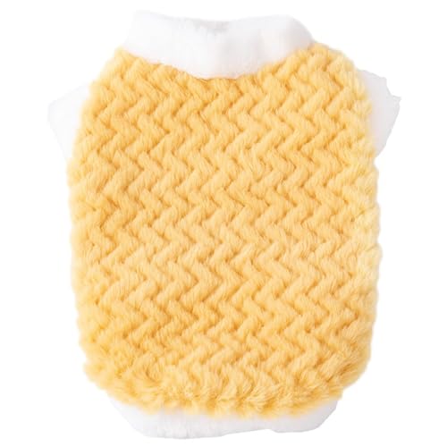 Hundepullover für den Winter, koreanischer Stil, gedreht, kurze Ärmel, verdickt, warm, 2-beinig, bequem, gemütlich, Haustierpullover, Hundemantel, Gelb, Größe M Hundepullover für den Winter, koreanischer Stil, gedreht, kurze Ärmel, verdickt, warm, 2-beinig, bequem, gemütlich, Haustierpullover, Hundemantel, Gelb, Größe M von Bigougem