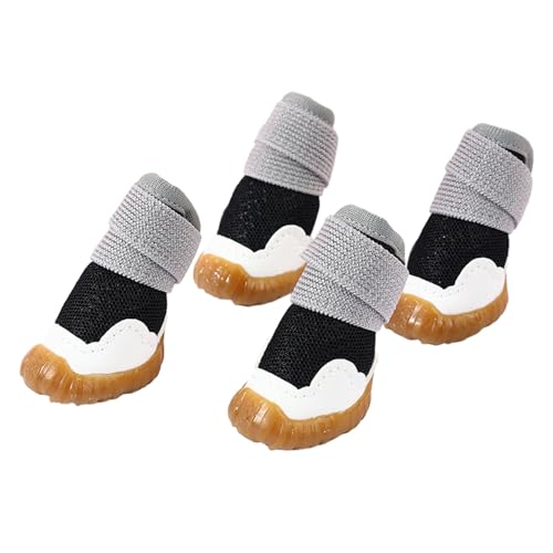 Lässige Hundeschuhe, rutschfeste Haustierschuhe, reflektierend, rutschfest, Pfotenschutz, Befestigungsband, Haustierzubehör, Schwarz, Größe L, 4 Stück Lässige Hundeschuhe, rutschfeste Haustierschuhe, reflektierend, rutschfest, Pfotenschutz, Befestigungsband, Haustierzubehör, Schwarz, Größe L, 4 Stück von Bigougem