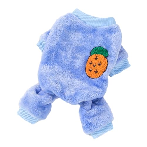 Winter-Overall für kleine Hunde, Haustier-Outfit, Obstmuster, gemütliche vierbeinige Kleidung, Fleece-Overall, Schlafanzug für Chihuahua, Teddy, Bichon, Hunde, Katzen, Blau, Größe M Winter-Overall für kleine Hunde, Haustier-Outfit, Obstmuster, gemütliche vierbeinige Kleidung, Fleece-Overall, Schlafanzug für Chihuahua, Teddy, Bichon, Hunde, Katzen, Blau, Größe M von Bigougem