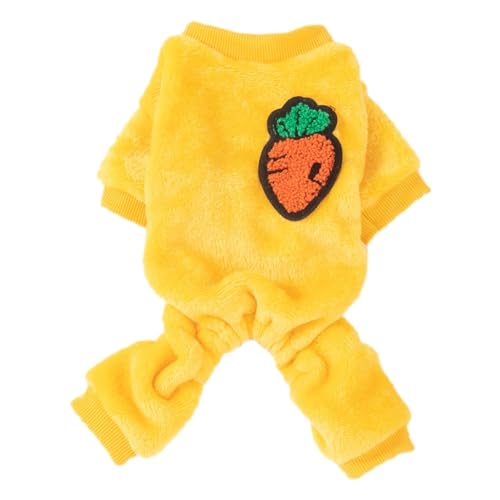 Winter-Overall für kleine Hunde, Haustier-Outfit, Obstmuster, gemütliche vierbeinige Kleidung, Fleece-Overall, Schlafanzug für Chihuahua, Teddy, Bichon, Hunde, Katzen, Gelb, Größe M Winter-Overall für kleine Hunde, Haustier-Outfit, Obstmuster, gemütliche vierbeinige Kleidung, Fleece-Overall, Schlafanzug für Chihuahua, Teddy, Bichon, Hunde, Katzen, Gelb, Größe M von Bigougem
