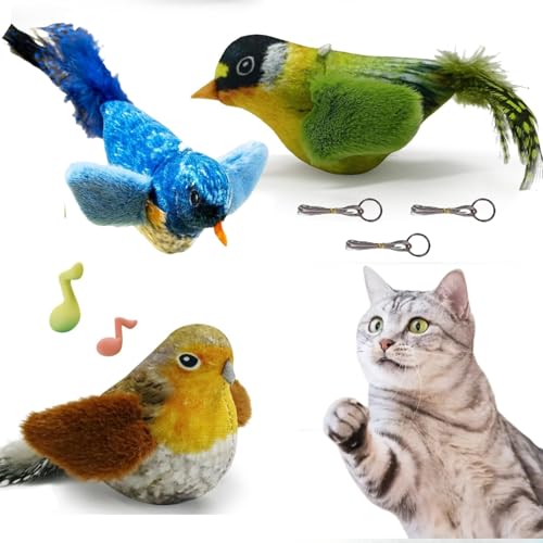 3 x flatternde Vogel-Katzenspielzeug, simulierender Zwitscher-Vogel, interaktives Zwitscher-Spielzeug, Katzenspielzeug, flatternd, Vogelspielzeug für Katzen, Katzenspielzeug, flatternder Vogel, 3 x flatternde Vogel-Katzenspielzeug, simulierender Zwitscher-Vogel, interaktives Zwitscher-Spielzeug, Katzenspielzeug, flatternd, Vogelspielzeug für Katzen, Katzenspielzeug, flatternder Vogel, von BigyQiu