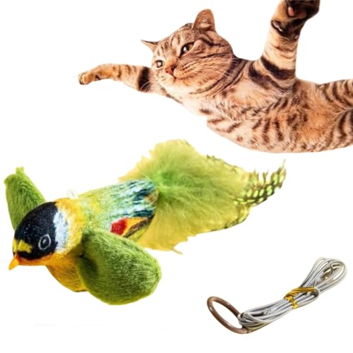 Grünes flatterndes Vogel-Katzenspielzeug, simulierender Zwitscher-Vogel, interaktives Zwitscher-Spielzeug, Katzenspielzeug, flatternd, Vogelspielzeug für Katzen, Katzenspielzeug, flatternder Vogel, Grünes flatterndes Vogel-Katzenspielzeug, simulierender Zwitscher-Vogel, interaktives Zwitscher-Spielzeug, Katzenspielzeug, flatternd, Vogelspielzeug für Katzen, Katzenspielzeug, flatternder Vogel, von BigyQiu