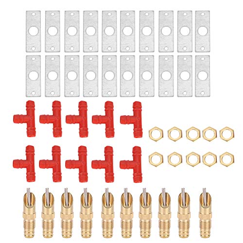 Biitfuu 10-teiliger Automatischer Kaninchentrinknippel, Vernünftiges Strukturdesign, Nicht Auslaufend, Einfach zu Verwenden mit 8-mm-Schlauch von Biitfuu