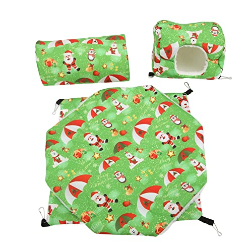 Biitfuu 3-teiliges Kleintier-Hängematten-Set, Doppelschicht-Versteck-Schaukel-Haustier-Hängematte Frettchen-Meerschweinchen-Nation-Käfig-Zubehör Biitfuu 3-teiliges Kleintier-Hängematten-Set, Doppelschicht-Versteck-Schaukel-Haustier-Hängematte Frettchen-Meerschweinchen-Nation-Käfig-Zubehör von Biitfuu