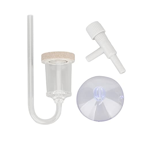 Biitfuu Aquarium CO2 Diffuser Kit, Zählfunktion Aquarium Bubble Diffuser mit Saugnäpfen für Aquarium (L) von Biitfuu