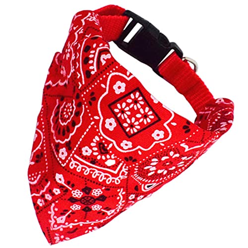 Biitfuu Dreieckiges Welpenschalhalsband, Schnellverschluss, Modisches, Verstellbares Haustierhalsband, Bandana, Hautfreundlich, Atmungsaktiv für Kaninchen (M 1,5 cm/0,6 Zoll) von Biitfuu