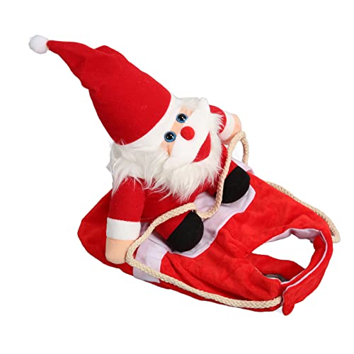 Biitfuu Hunde-Weihnachtsmantel, Verstellbares, Stilvolles Haustier-Weihnachtskostüm, Cosplay, Warm, süß für die Weihnachtsfeier (XXL) von Biitfuu