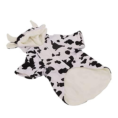 Biitfuu Hundekleidung, Welpenkleidung, Schwarz, Weiß, Lockerer Ausschnitt, Bequemes Tragen, Kuhmuster für den Alltag (5XL) von Biitfuu