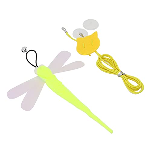 Biitfuu Katzenspielzeug Zum Aufhängen an der Tür, Plüsch-Katzenspielzeug Zum Aufhängen, Spurlose Hakenklingel, Verstellbar, Interaktiv, für Katzen (Tease Cat Rope und gelbe Pailletten-Libelle mit) Biitfuu Katzenspielzeug Zum Aufhängen an der Tür, Plüsch-Katzenspielzeug Zum Aufhängen, Spurlose Hakenklingel, Verstellbar, Interaktiv, für Katzen (Tease Cat Rope und gelbe Pailletten-Libelle mit) von Biitfuu