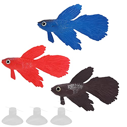 Biitfuu Künstliche Fisch-Spielzeug-Set Silikon Fisch Lebensechte Bunte Dekoration 3 Farbe für Aquarium Aquarium Aquarium von Biitfuu