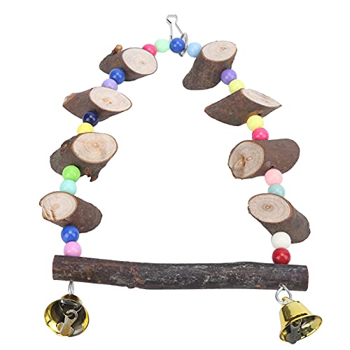 Vogelschaukel Spielzeug, Schaukel Kauspielzeug Hängende Glocke Vögel Käfig mit Glocken für Pfingstrose Myna Golden Sun Aras(M) von Biitfuu