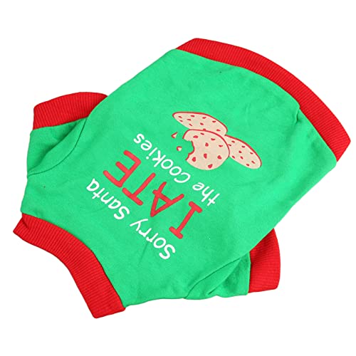 Biitfuu Welpenkleidung, Weihnachtsshirt mit Spleißdesign für den Urlaub für den Alltag (M) von Biitfuu