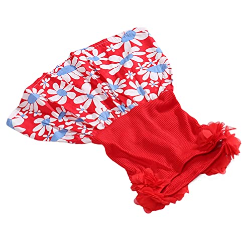 Biitfuu Mädchen-Hundekleid, Rotes, Hautfreundliches Welpen-Prinzessinnenkleid für Fotoshootings (L) von Biitfuu