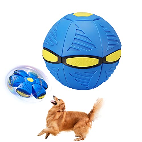 Bikirin Dog Frisbee, New Indestructible Frisbee for Dog Toy, Outdoor Garden Dogs Toys Throw Disc a Catch a Flying Daucer Ball for Dog Games (No Light) von Bikirin
