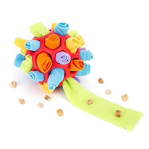 Bikirin Snuffle Ball Futtersuche Spielzeug für Hunde, Welpen Schnüffelmatte, Hund Leckerli Spender Stimulation Interaktives Hundepuzzle Spielzeug für kleine mittelgroße Haustier Hunde von Bikirin