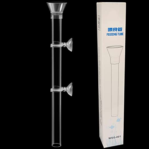 Bilindasly 300 mm Acryl Aquarium Garnelen Futterrohr Aquarium Klar Fisch Futter Futterspender Tube für Fisch Tank mit 2 Saugnäpfen von Bilindasly