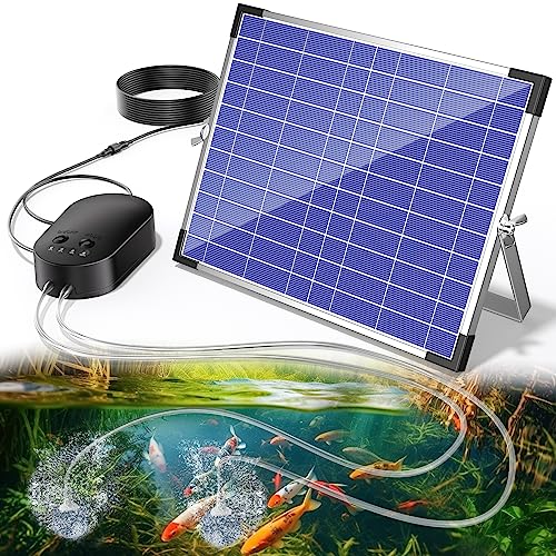 Biling 15W Solar Teichbelüfter Mit Akku, 4400mAh Solar Sauerstoffpumpe für Teich Belüfter mit Sauerstofftabletten Aquarium und Luftblasenstein, für die Wasserzirkulation im Garten Biling 15W Solar Teichbelüfter Mit Akku, 4400mAh Solar Sauerstoffpumpe für Teich Belüfter mit Sauerstofftabletten Aquarium und Luftblasenstein, für die Wasserzirkulation im Garten von Biling
