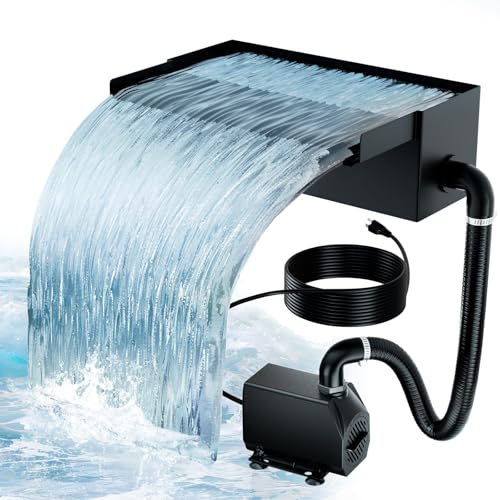 Biling Wasserfall für Gartenteich Teich Garten, 30cm Edelstahl Teichwasserfall Set 40W 2500 L/H Teichpumpe Wasserfall Deko Garten Wasserspiel Patio Terrasse Wasserwand Koiteich Außenteich Biling Wasserfall für Gartenteich Teich Garten, 30cm Edelstahl Teichwasserfall Set 40W 2500 L/H Teichpumpe Wasserfall Deko Garten Wasserspiel Patio Terrasse Wasserwand Koiteich Außenteich von Biling