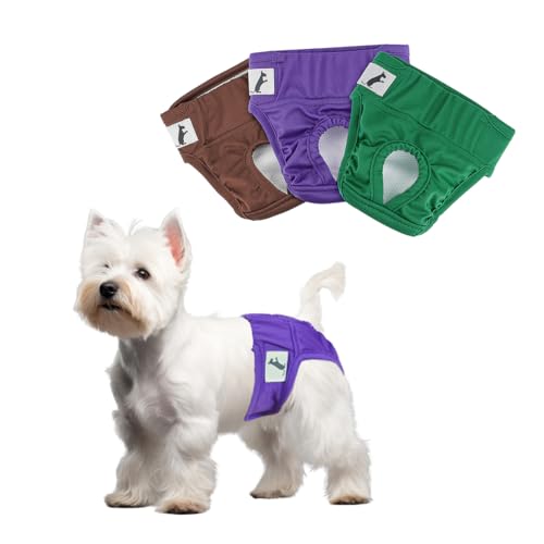 Billionchains 3 Stück Hundewindeln für Hündinnen Waschbare Wiederverwendbare Hundewindeln mit hoher Saugfähigkeit für kleine bis mittelgroße Hunde bei Hitze/Inkontinenz/erregbarem Harndrang, L Billionchains 3 Stück Hundewindeln für Hündinnen Waschbare Wiederverwendbare Hundewindeln mit hoher Saugfähigkeit für kleine bis mittelgroße Hunde bei Hitze/Inkontinenz/erregbarem Harndrang, L von BillionChains
