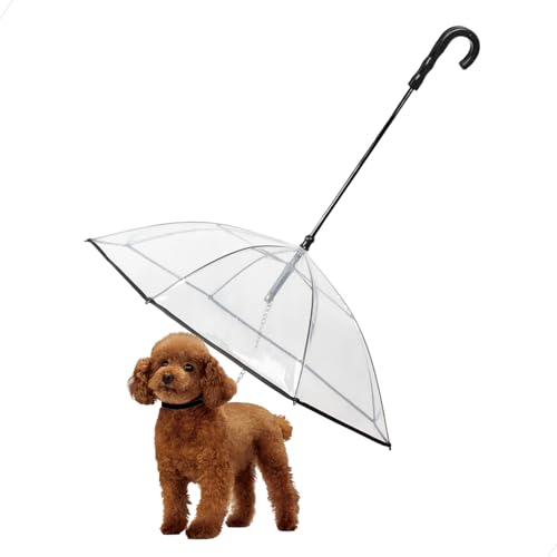Billionchains Hunde Regenschirm mit Leine Regendicht Schneefest Hunde Regenjacke voor Kleine en Middelgrote Honden, Transparent Billionchains Hunde Regenschirm mit Leine Regendicht Schneefest Hunde Regenjacke voor Kleine en Middelgrote Honden, Transparent von BillionChains
