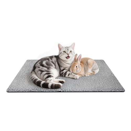Billionchains Selbstwärmendes Katzenbett, 61 x 45,7 cm, Thermo-Katzenmatte für drinnen und draußen, waschbar, selbstheizend, Grau Billionchains Selbstwärmendes Katzenbett, 61 x 45,7 cm, Thermo-Katzenmatte für drinnen und draußen, waschbar, selbstheizend, Grau von BillionChains