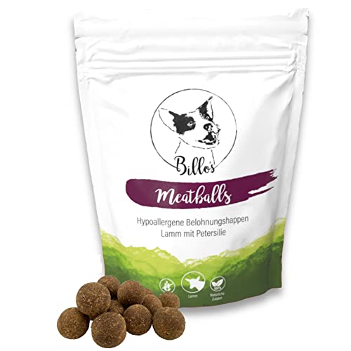 Meatballs Lamm Petersilie Hundeleckerli Getreidefrei & Hypoallergen Sensitiv Weich - Große Hunde Leckerlis Hundesnack Leckereien Snacks Trainingsleckerli - Soft Dog Treats | Billos 19mm 150g von Billo's