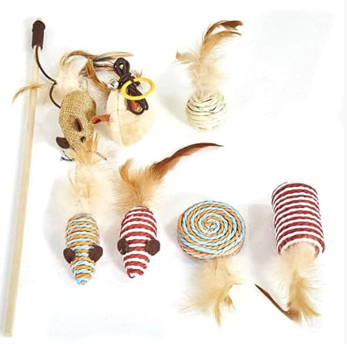 Biluer Katzenspielzeug Set 7PCS Katzenangel Interaktives Katzenspielzeug Vogel Katzen Spielzeug Cat Toy Angel Interaktiv Wechseln Sie den Katzenlockstoff mit verschiedenen Ködern Biluer Katzenspielzeug Set 7PCS Katzenangel Interaktives Katzenspielzeug Vogel Katzen Spielzeug Cat Toy Angel Interaktiv Wechseln Sie den Katzenlockstoff mit verschiedenen Ködern von Biluer