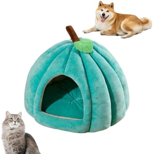 Bimhayuu Kürbis-Katzenbett, Katzenbetten für Indoor-Katzen, Niedliche Kürbisform Katzenhöhlenbett Katzenzelt mit Abnehmbarem Kissen, Warmes Höhlennest Schlafbett Welpenhaus für Katzen Kleine Hunde Bimhayuu Kürbis-Katzenbett, Katzenbetten für Indoor-Katzen, Niedliche Kürbisform Katzenhöhlenbett Katzenzelt mit Abnehmbarem Kissen, Warmes Höhlennest Schlafbett Welpenhaus für Katzen Kleine Hunde von Bimhayuu