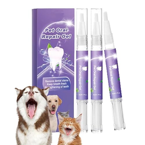 Bimhayuu Pet Oral Repair Gel Stift Gel Für die Mundpflege Von Haustieren Zahnpflege Hund Beseitigen Sie Mundgeruch Dentalspray für Hunde Verbessert Die Mundgesundheit Von Haustieren (3 STK) von Bimhayuu