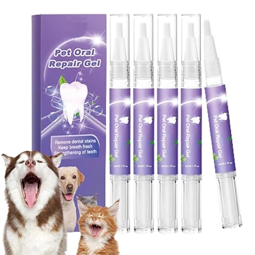 Bimhayuu Pet Oral Repair Gel Stift Gel Für die Mundpflege Von Haustieren Zahnpflege Hund Beseitigen Sie Mundgeruch Dentalspray für Hunde Verbessert Die Mundgesundheit Von Haustieren (5 STK) von Bimhayuu