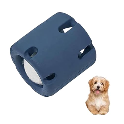 Bimhayuu Tennis-Trommel-Puzzle-Spielzeug, interaktives Kauspielzeug für Hunde, Rollball für Ihren geliebten Hund, 8,9 x 7,6 cm, drei Farben (blau) von Bimhayuu