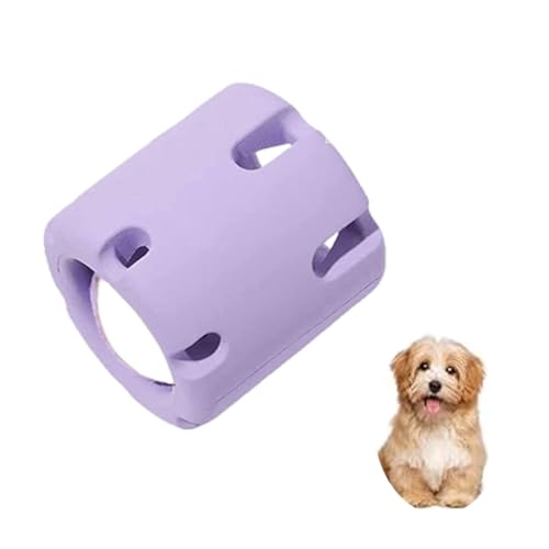 Bimhayuu Tennis-Trommel-Puzzle-Spielzeug, interaktives Kauspielzeug für Hunde, Rollball für Ihren geliebten Hund, 8,9 x 7,6 cm, drei Farben (lila) von Bimhayuu