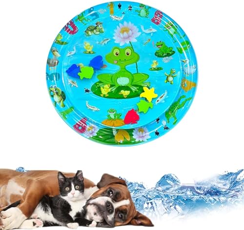 Bimhayuu Wassersensorische Spielmatte für Katzen, Kühlmatte für Hunde, Wasserspielmatte Katze für den Sommer, Sensor-Wasser-Spielmatte, Wassersensorische Spielmatte mit Fisch für Haustierspiel, fühlen Bimhayuu Wassersensorische Spielmatte für Katzen, Kühlmatte für Hunde, Wasserspielmatte Katze für den Sommer, Sensor-Wasser-Spielmatte, Wassersensorische Spielmatte mit Fisch für Haustierspiel, fühlen von Bimhayuu