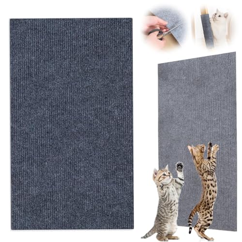 Kratzmatte für Kletterkatzen – DIY Kletter-Katzenkratzmatte, Katzenkratz-Möbelschutz, zuschneidbar, selbstklebende Teppichmatte, Ersatz für Kratzbaum-Regale, Dunkelgrau, 39,5 x 100 cm Kratzmatte für Kletterkatzen – DIY Kletter-Katzenkratzmatte, Katzenkratz-Möbelschutz, zuschneidbar, selbstklebende Teppichmatte, Ersatz für Kratzbaum-Regale, Dunkelgrau, 39,5 x 100 cm von Bimhayuu