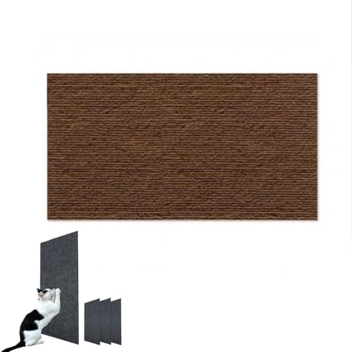 Selbstklebend Kratzteppich Katze Wand DIY Climbing Cat Scratcher Trimmbare Selbstkleber Kratzmatte Katze Selbstklebend Kratzteppich Katze Wand Kratzbretter Kratzmöbel Schutzung (40 * 200CM,Braun) von Bimhayuu