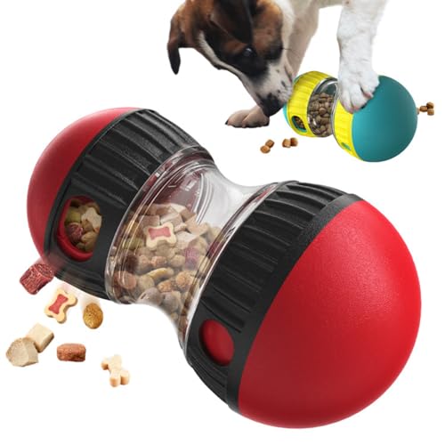 Snackball Futterball Hochwertiges Hundespielzeug Intelligenter Futterball für Hunde Aller Größen und Altersstufen - Gastrointestinale Pflege - Langsame Fütterung - Bringen Sie interaktiven Spaß (Rot) von Bimhayuu