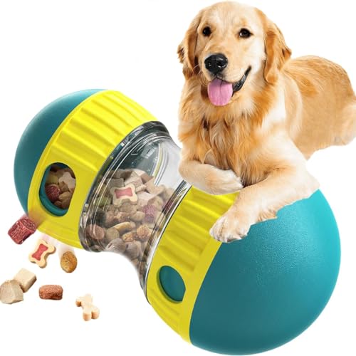 Snackball Futterball Hochwertiges Hundespielzeug Intelligenter Futterball für Hunde Aller Größen und Altersstufen - Gastrointestinale Pflege - Langsame Fütterung - Bringen Sie interaktiven Spaß (Grün) von Bimhayuu