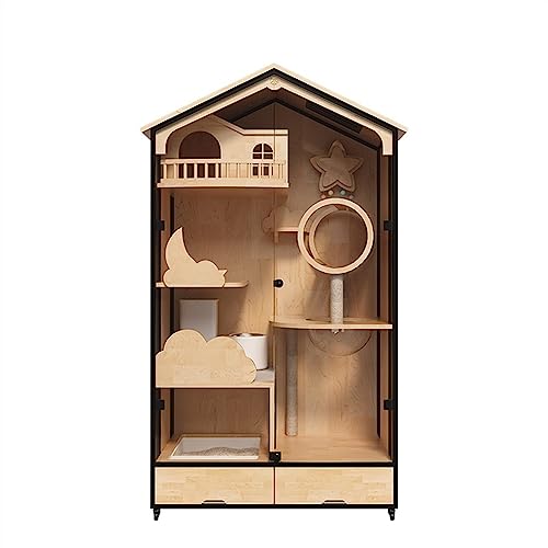 Cat Condos Katzenschrank Villa Massivholz Käfig dreistöckiges Katzenhaus Haus Klettergerüst Katze Haus Panorama-Display Cat Villa Cat Condos Katzenschrank Villa Massivholz Käfig dreistöckiges Katzenhaus Haus Klettergerüst Katze Haus Panorama-Display Cat Villa von BinOxy