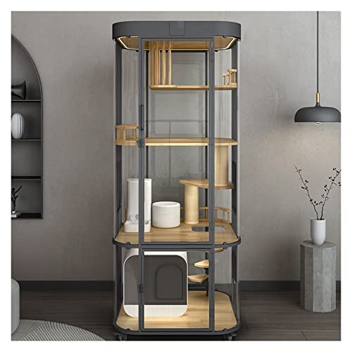Katzenhütte Glas-Katzenschrank, großer Raum, Panorama-Katzenkäfig, Hauskatze, Klettergerüst, Katzenvilla Katzenvilla Katzenhütte Glas-Katzenschrank, großer Raum, Panorama-Katzenkäfig, Hauskatze, Klettergerüst, Katzenvilla Katzenvilla von BinOxy