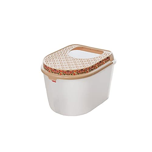 Katzenklo Cat-Wurf-Kasten Vollständig geschlossener spritzerfestes Top-in halbgeschlossener Katzen-Toiletten-Übergroß-Katzenbedarf for Katzen unter 20 kg geeignet Katzentoilette (Color : A) von BinOxy