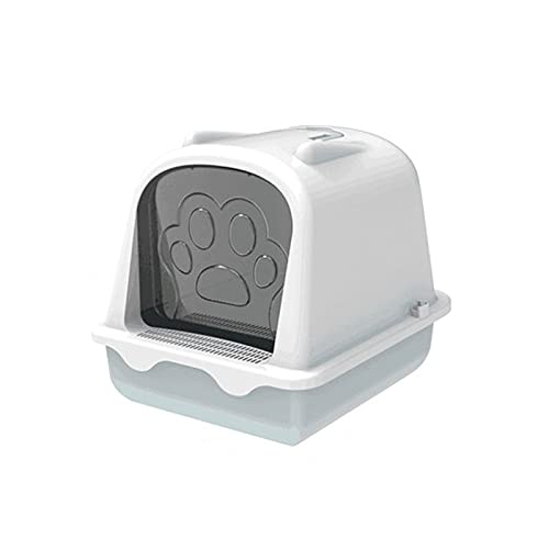 Katzenklo Clamshell Katze Wurf Box Voll geschlossen Große Katze Toilette Deodorant Abnehmbare Katze Wurf Box Poop Supplies Katzentoilette (Color : C) von BinOxy