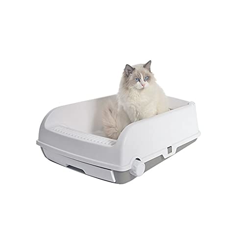 Katzenklo Einfache Faule Katze Wurf Box halbschloss und leicht zu reinigen Katzen-Toiletten großer Spritzen und Deodorant for Katzen unter 20 kg Katzentoilette von BinOxy